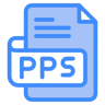 PPS file extension two color icon