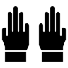 gesto della mano pieno icona