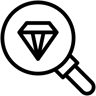 premium quality lens line icon