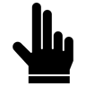 Handbewegung gefüllt Icon