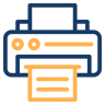 printer two-color icon
