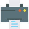 Drucker flach Icon