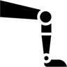 prosthetic leg filled icon