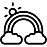 rainbow line icon