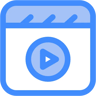 video i̇ki renk simge