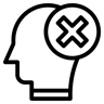 rifiutare linea icona