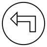 left arrow line icon