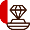 diamond ring two color icon