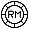 ringgit line icon