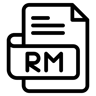 rm 文件 线条 图标