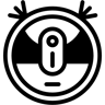 robot vacuum duotone icon