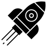 火箭 填充 图标