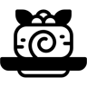 蛋糕卷 双色调 图标