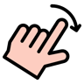 rotate lineal color icon