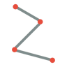 Route flach Icon