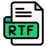 rtf dosyası çizgisel renk simge
