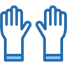 rubber gloves two color icon