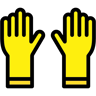 rubber gloves lineal color icon