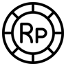 卢比 线条 图标