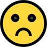 sad emoji lineal color icon