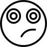 sad face line icon