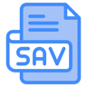 Sav-Datei zwei farben Icon