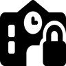 school lock filled icon
