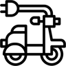 电动滑板车 线条 图标