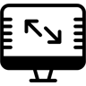screen resolution duotone icon
