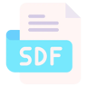archivo sdf plano icono