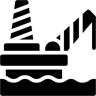 oil platform filled icon