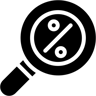 búsqueda de descuento filled icono
