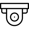 安全摄像头 线条 图标
