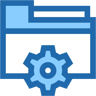 Einstellungen zwei farben Icon