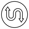 双面箭头 线条 图标