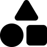 الاشكال الهندسية مملوءة أيقونة