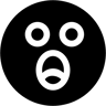 shocked emoji filled icon