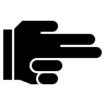 Handbewegung gefüllt Icon