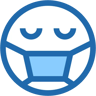sick emoji two color icon