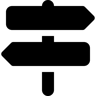 方向标志 填充 图标