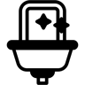 下沉 双色调 图标