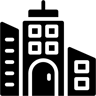 摩天大楼 填充 图标