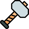 sledgehammer lineal color icon