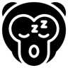 sleeping monkey filled icon