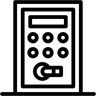 smart door line icon