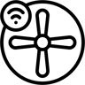 smart fan line icon