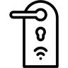 smart lock line icon