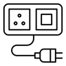 douille ligne icône
