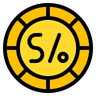 Prozentsatz lineal farbe Icon
