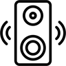 扬声器 线条 图标